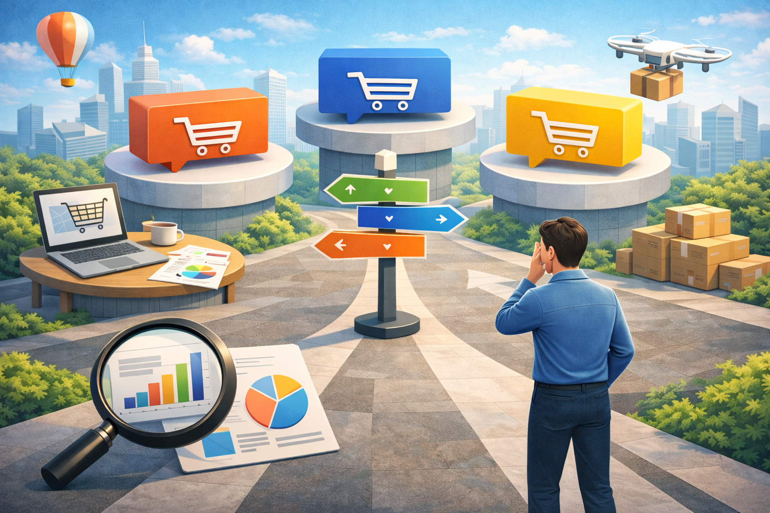 台灣電商平台怎麼選？完整比較與決策邏輯（Meepshop、Shopline、Cyberbiz、Easystore、1shop、QDM） 封面圖